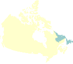Carte géographique de Terre-Neuve et du Labrador
