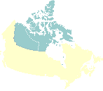 Carte géographique des Territoires du Nord-Ouest et du Nunavut